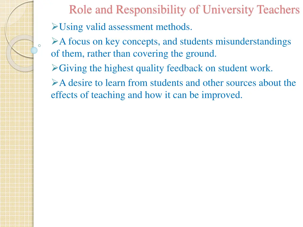 role and responsibility of university teachers 18