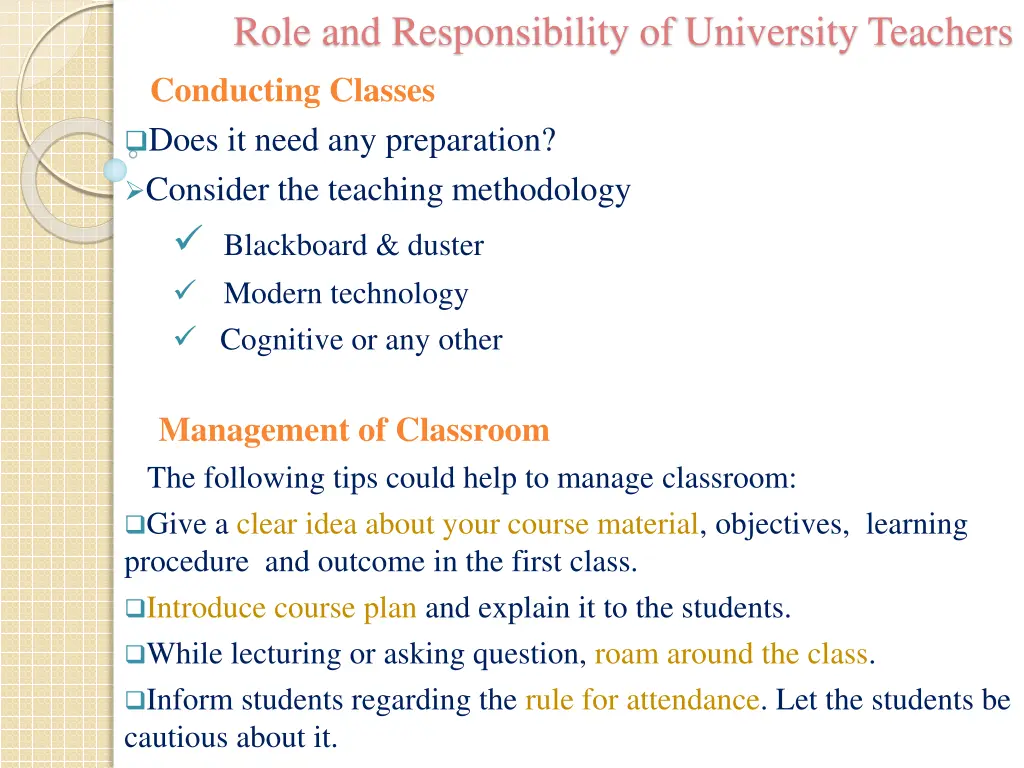 role and responsibility of university teachers 20