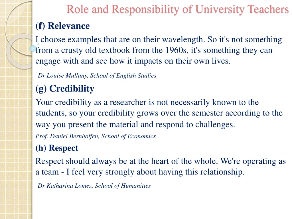 role and responsibility of university teachers 8