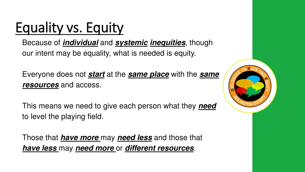 equality vs equity equality vs equity because