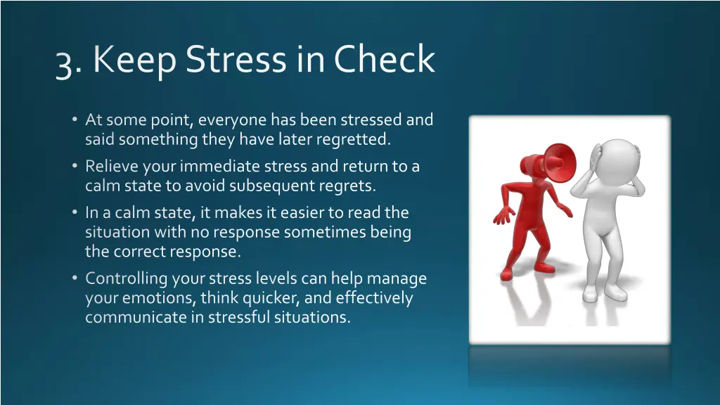 3 keep stress in check