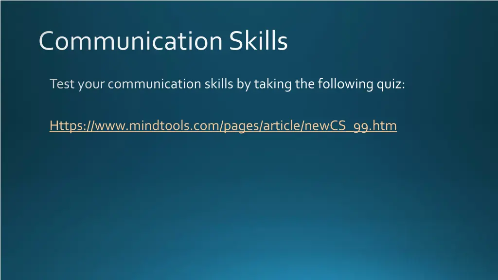 communication skills