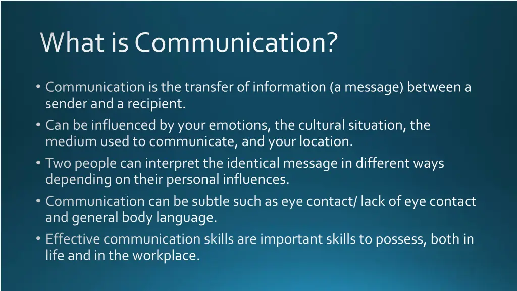 what is communication