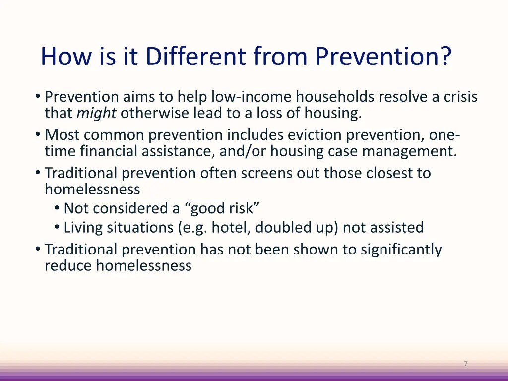 how is it different from prevention