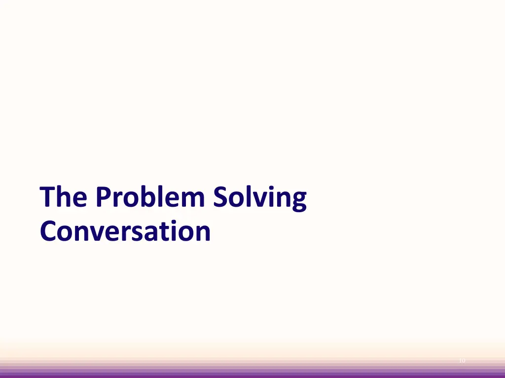 the problem solving conversation