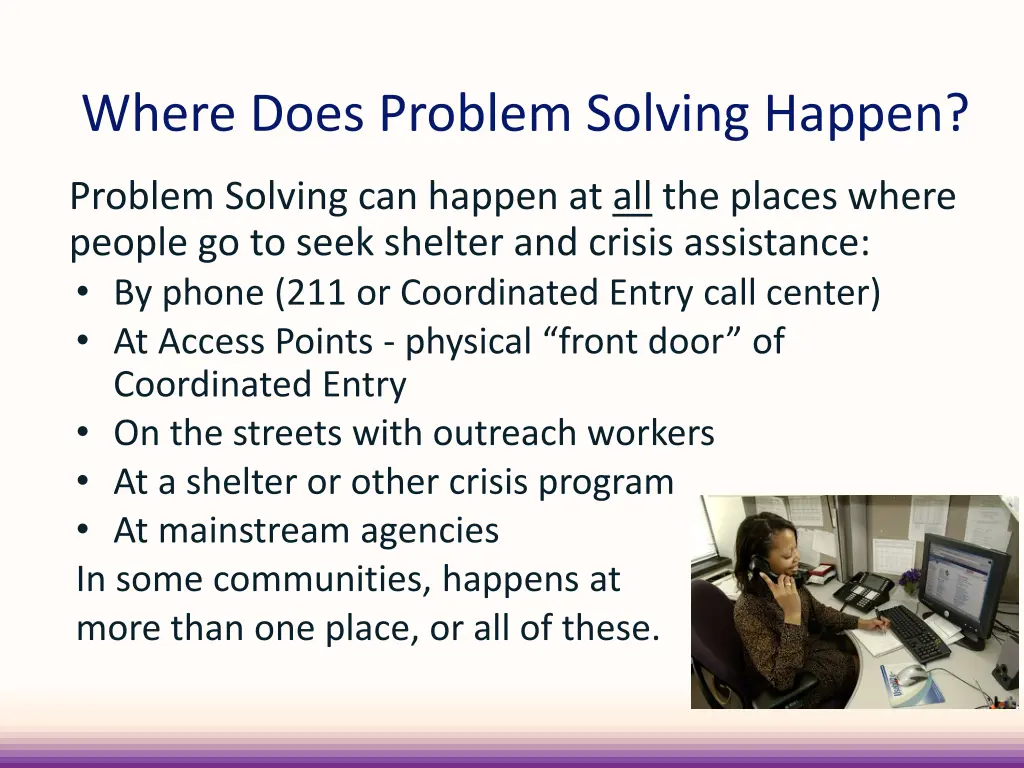 where does problem solving happen