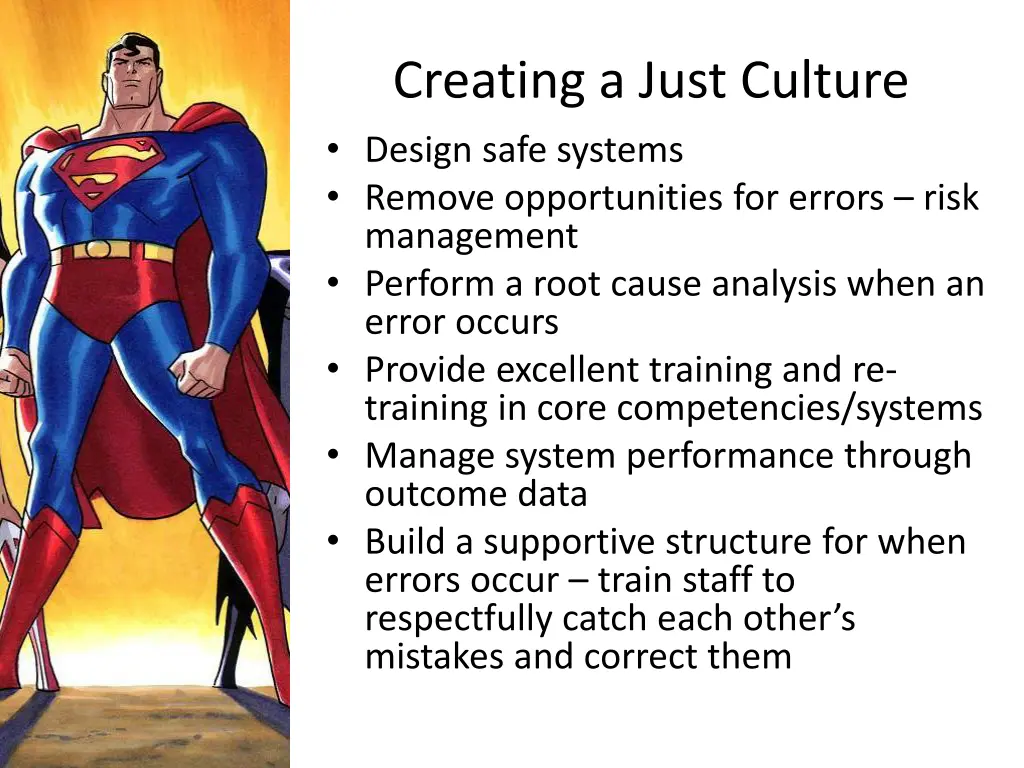 creating a just culture design safe systems