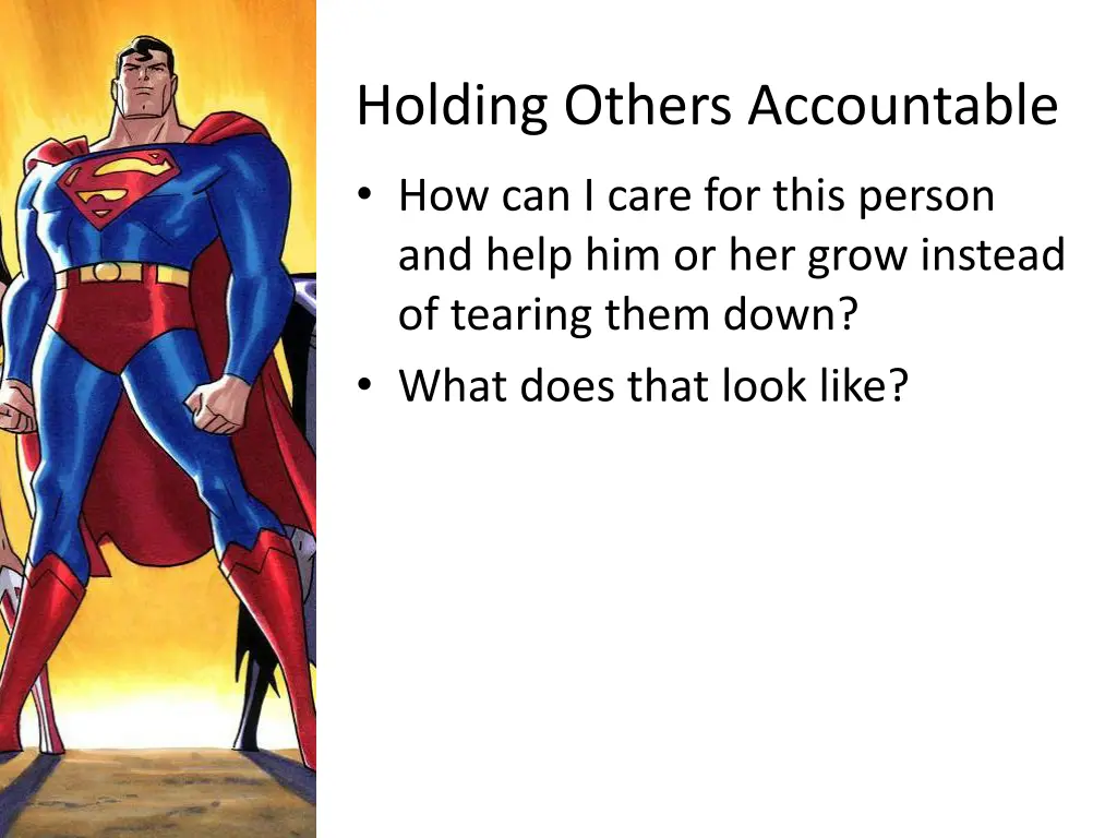 holding others accountable