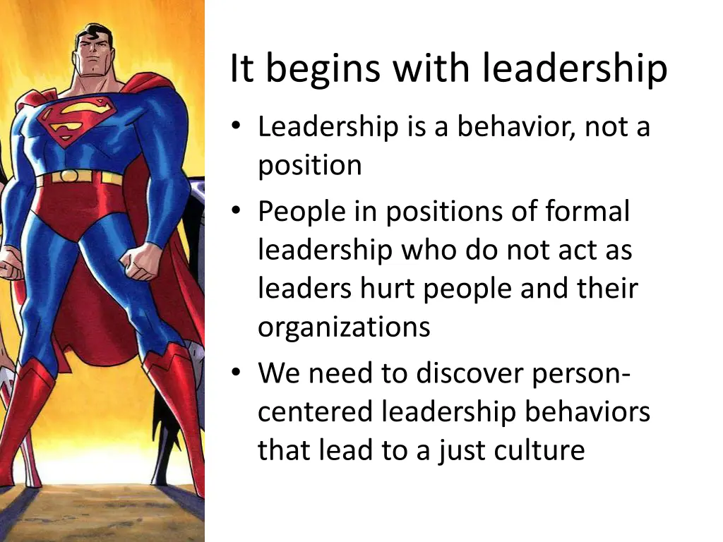 it begins with leadership leadership