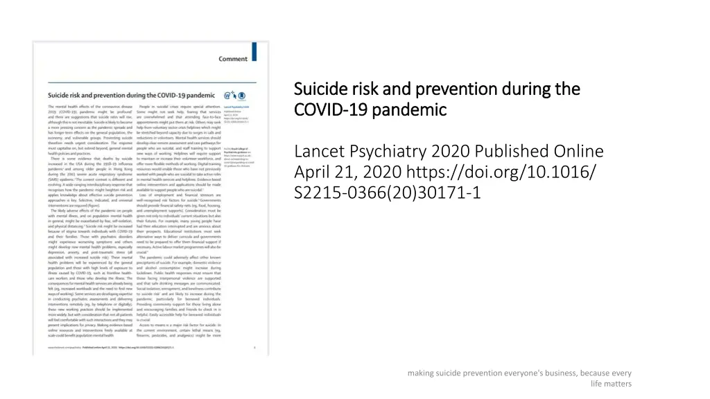 suicide risk and prevention during the suicide