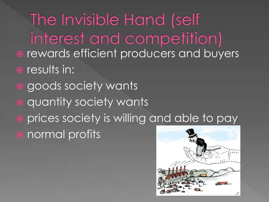 the invisible hand self interest and competition