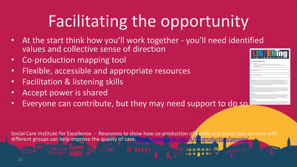 facilitating the opportunity at the start think