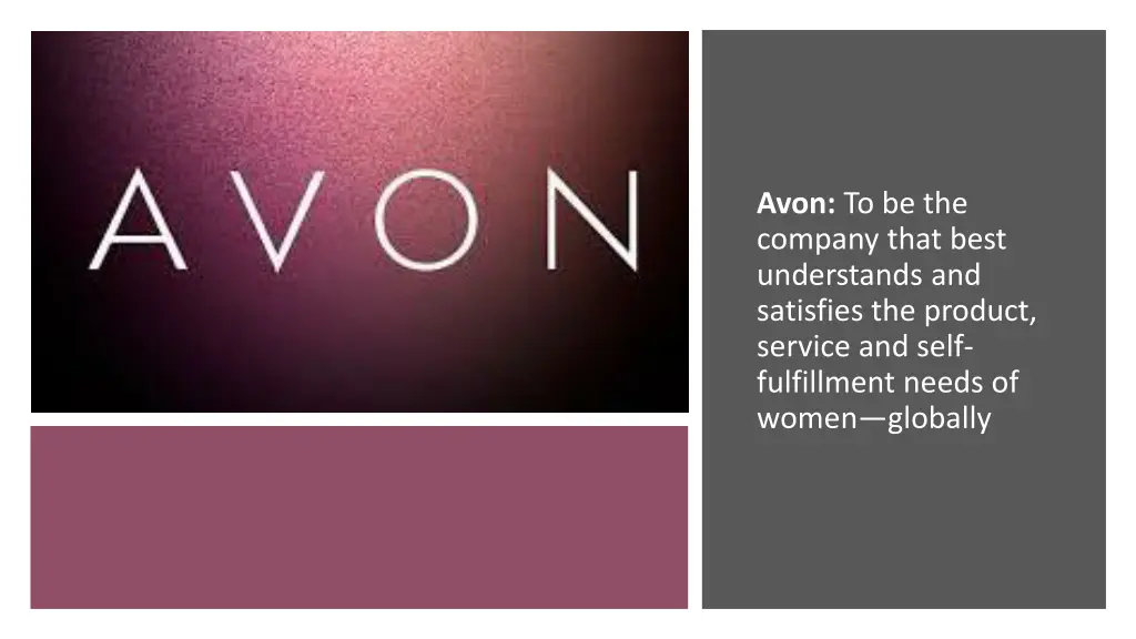 avon to be the company that best understands