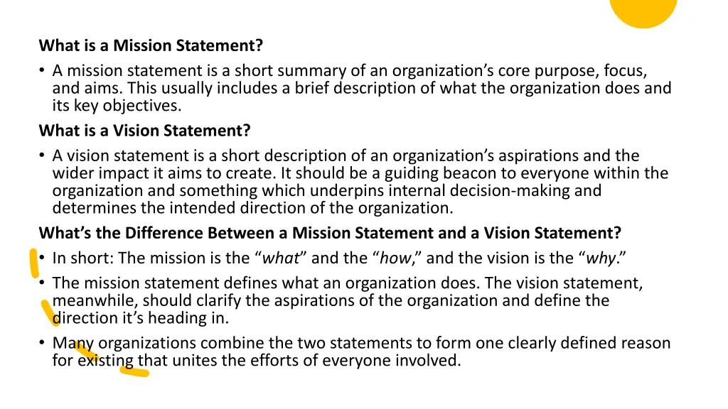 what is a mission statement a mission statement