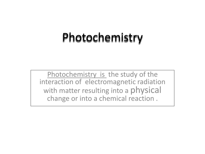 photochemistry