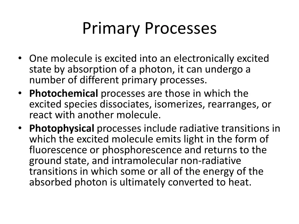 primary processes