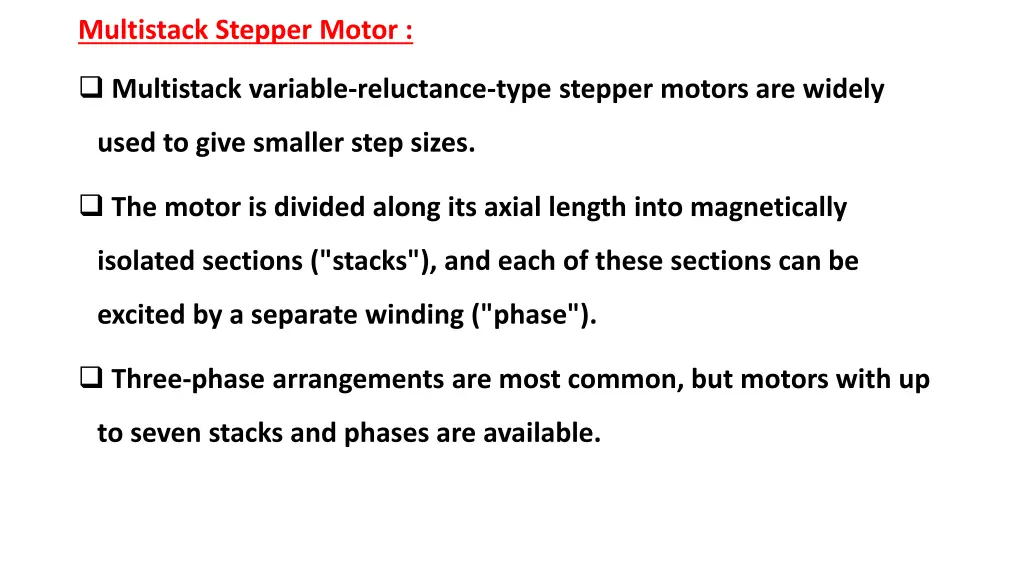 multistack stepper motor