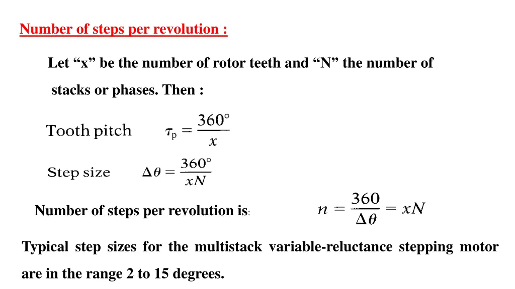 number of steps per revolution