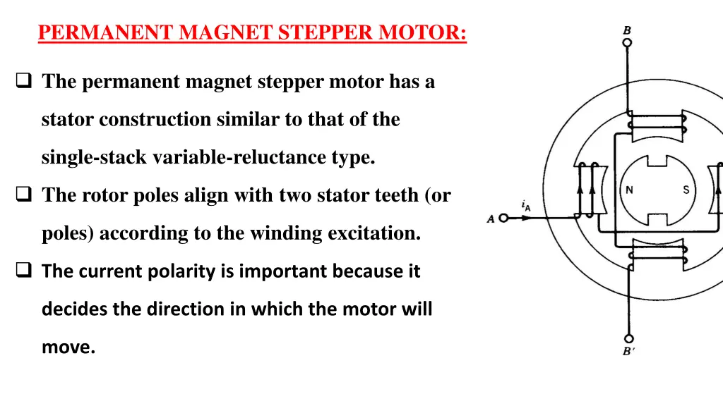 permanent magnet stepper motor