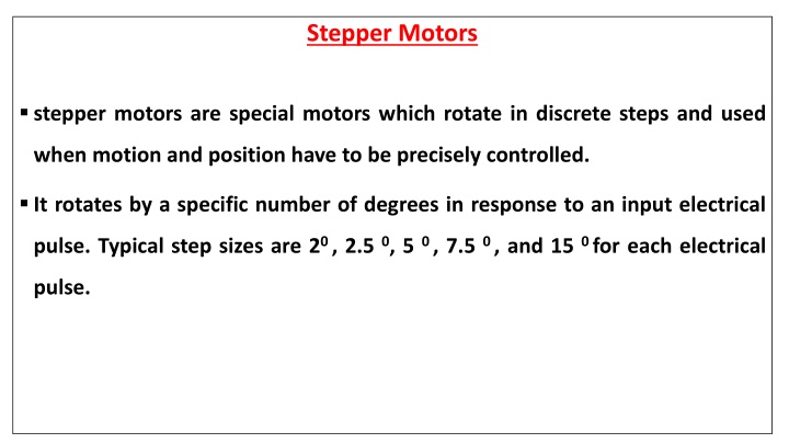 stepper motors