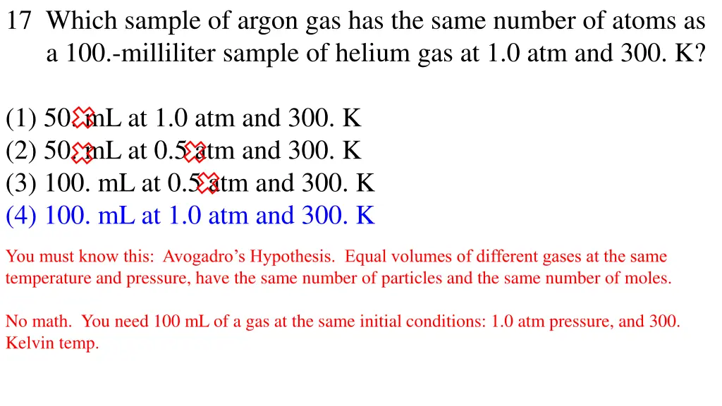 17 which sample of argon gas has the same number 1