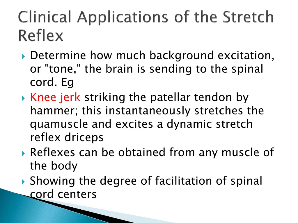 determine how much background excitation or tone