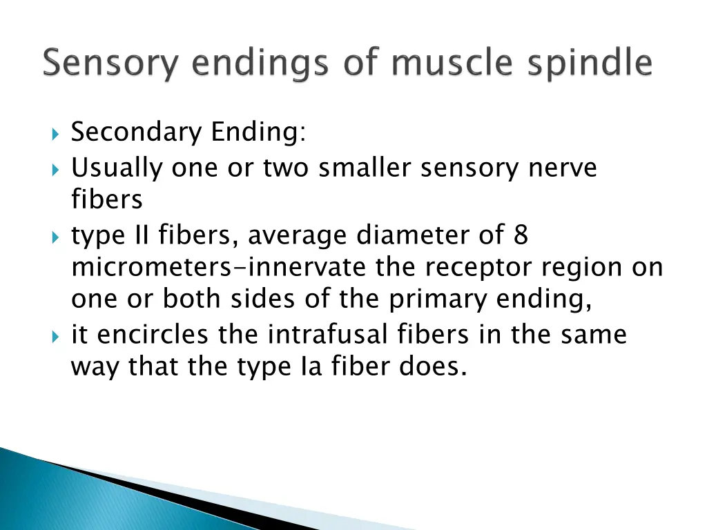 secondary ending usually one or two smaller