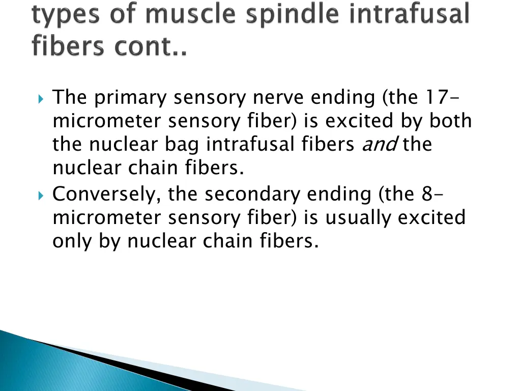 the primary sensory nerve ending