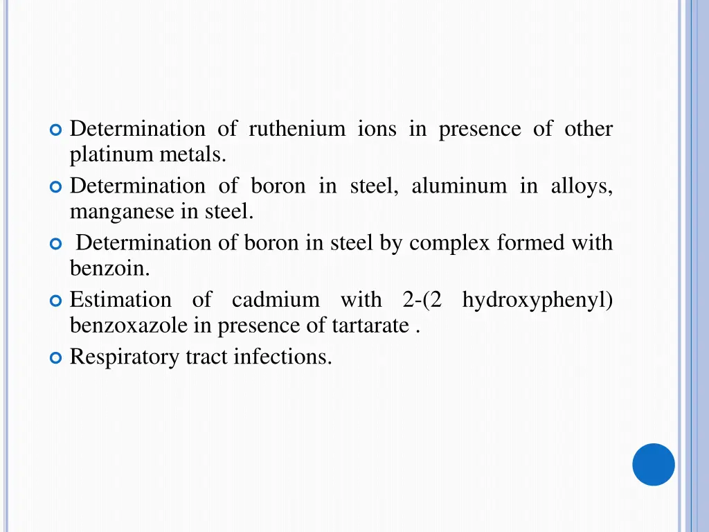 determination of ruthenium ions in presence