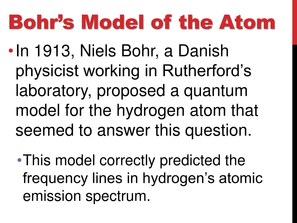 bohr s model of the atom in 1913 niels bohr