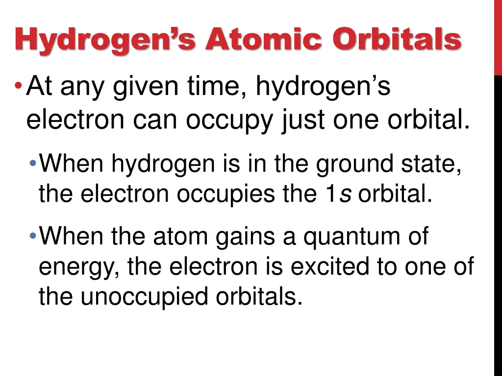 hydrogen s atomic orbitals at any given time