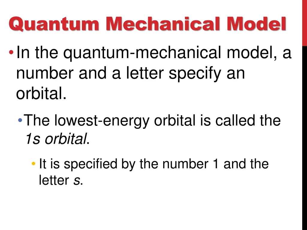 quantum mechanical model in the quantum