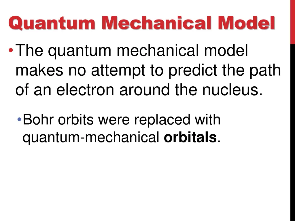 quantum mechanical model the quantum mechanical