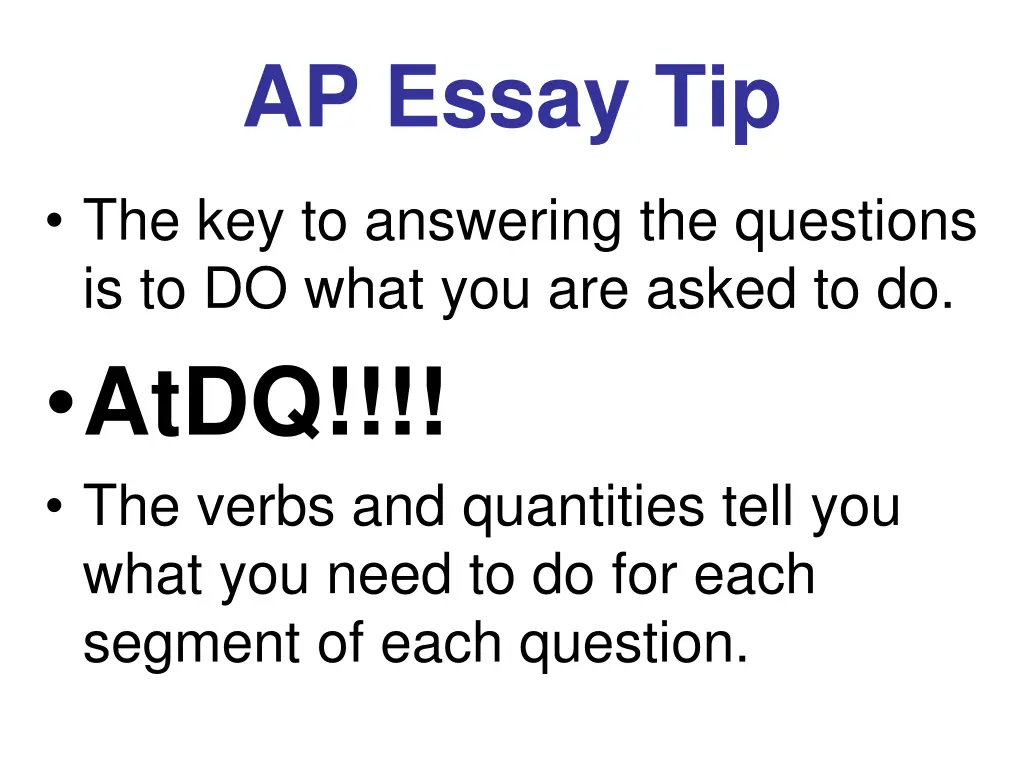 ap essay tip