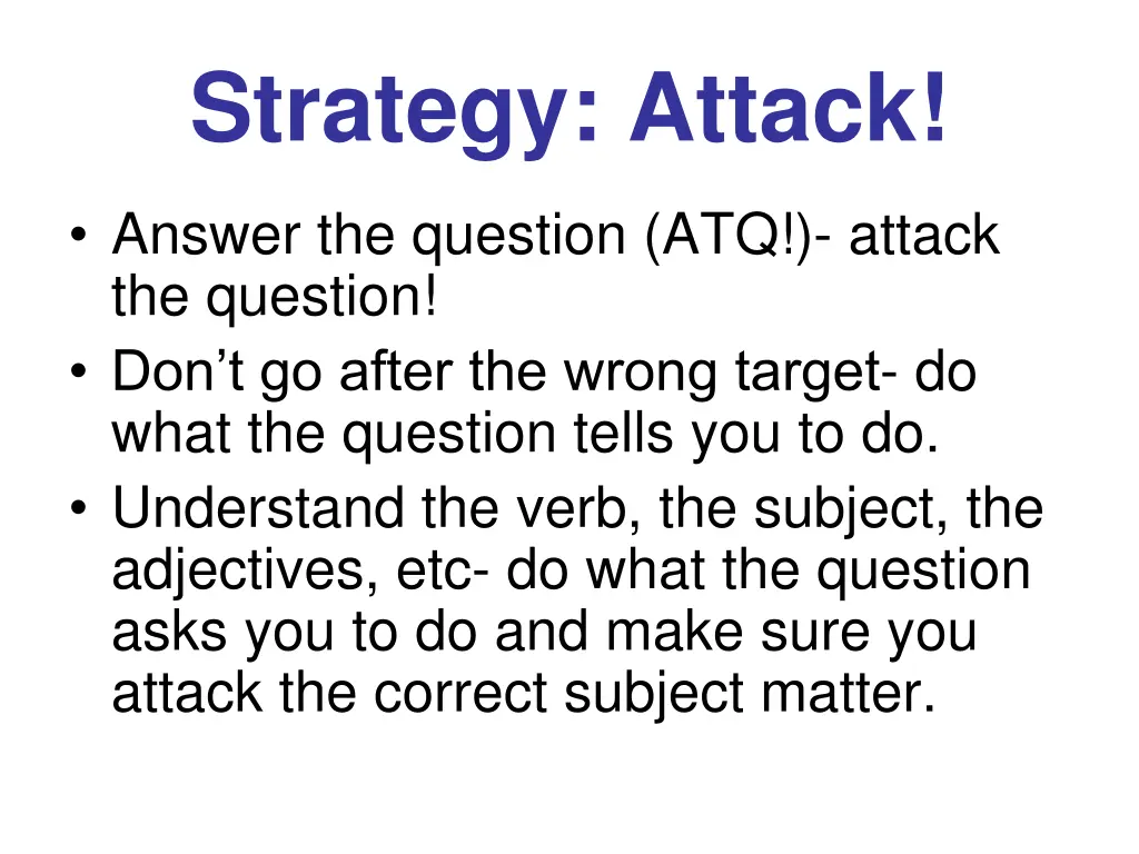 strategy attack