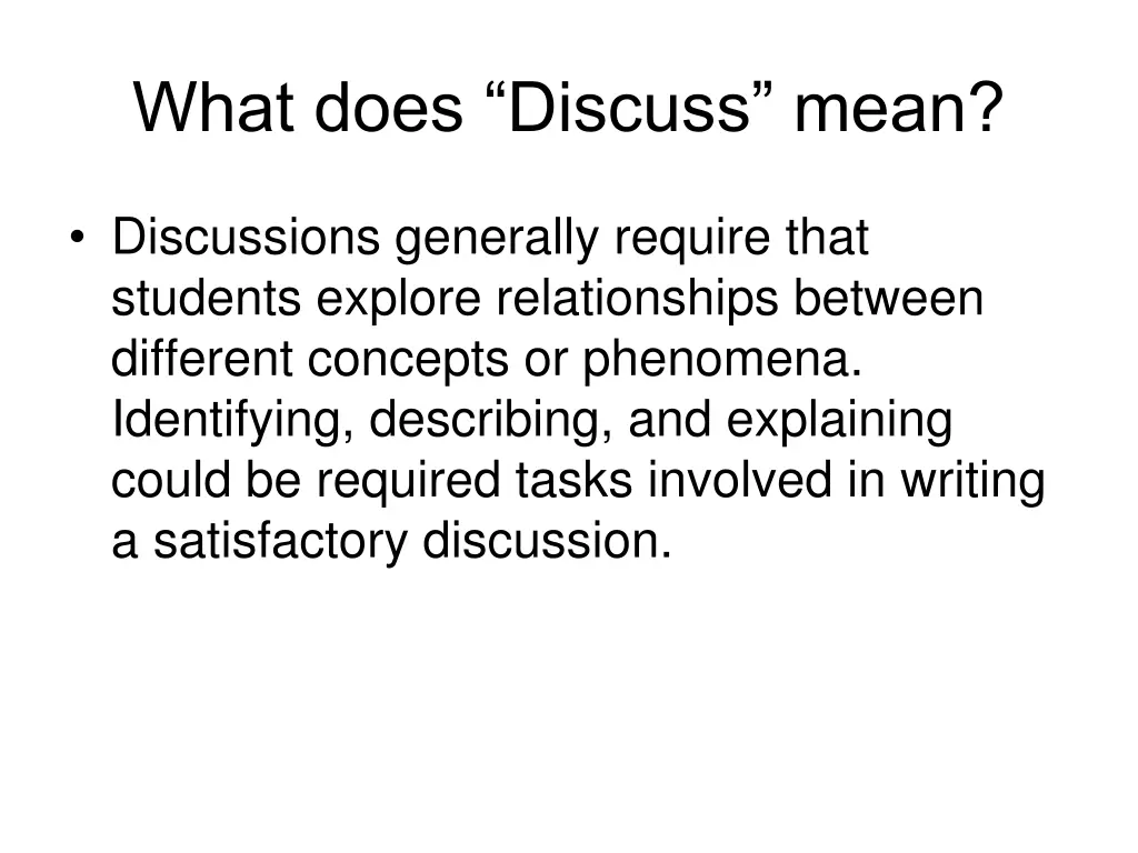 what does discuss mean