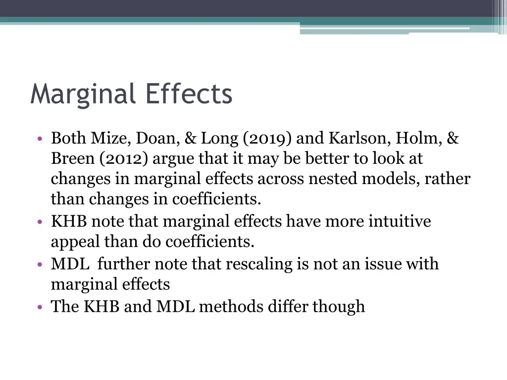 marginal effects