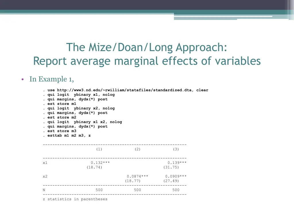 the mize doan long approach report average