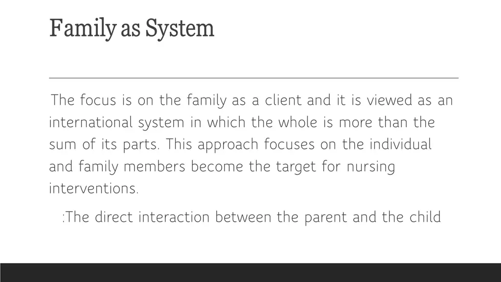 family as system family as system