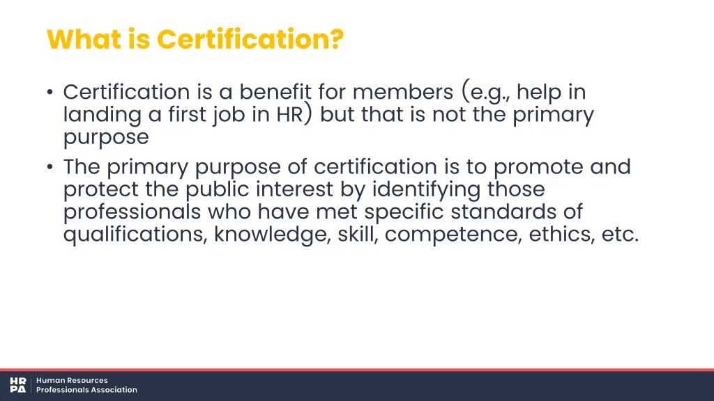 what is certification