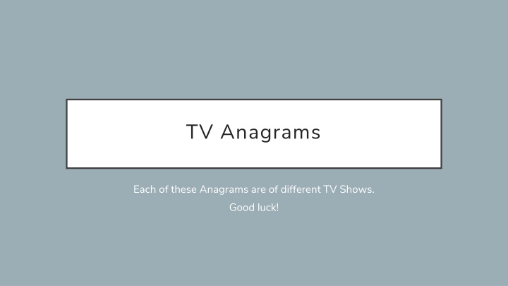 tv anagrams