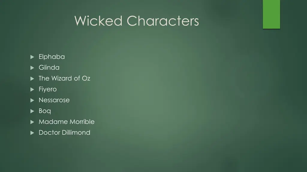 wicked characters