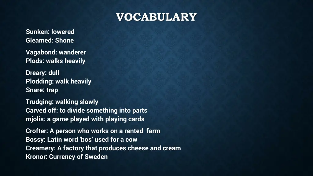 vocabulary