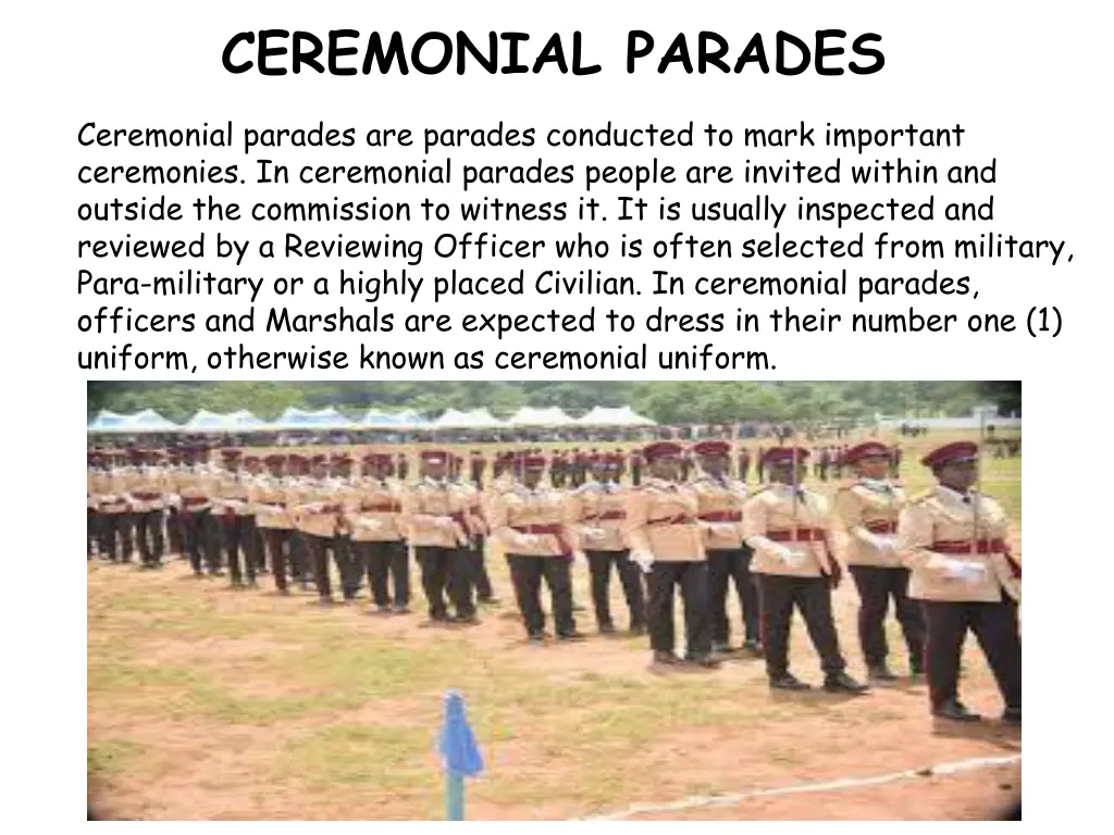 ceremonial parades