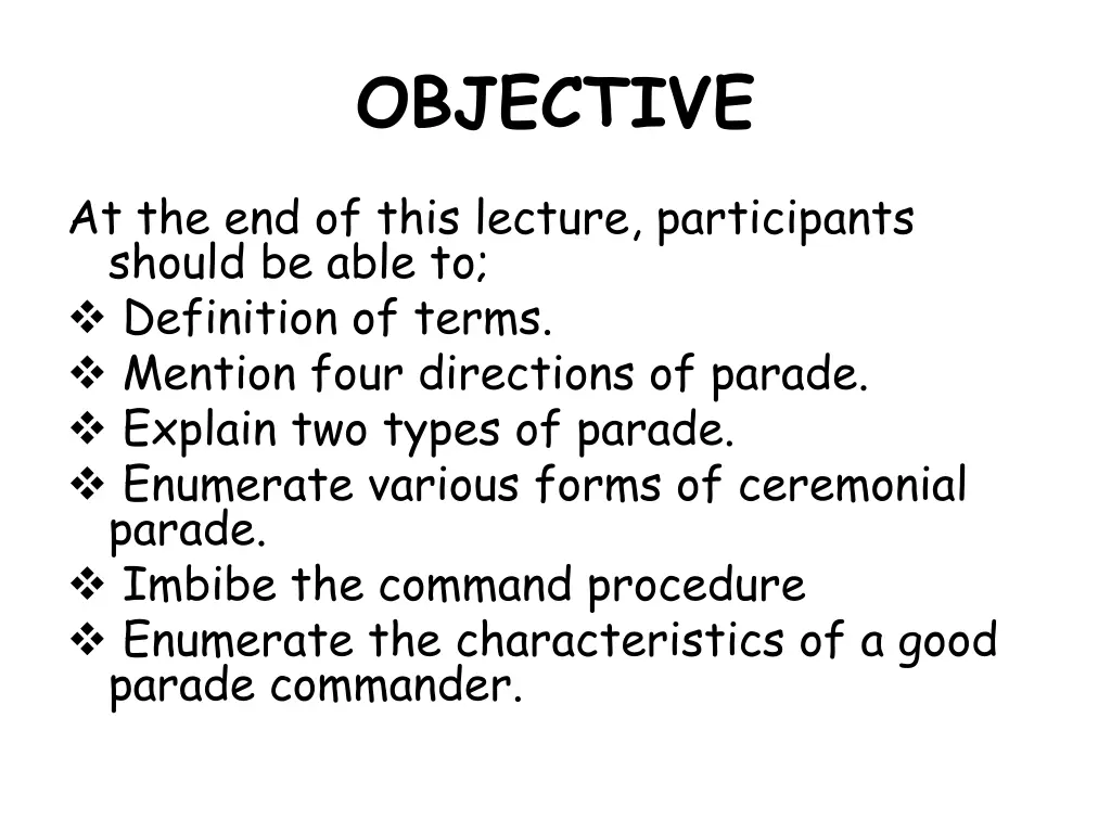 objective