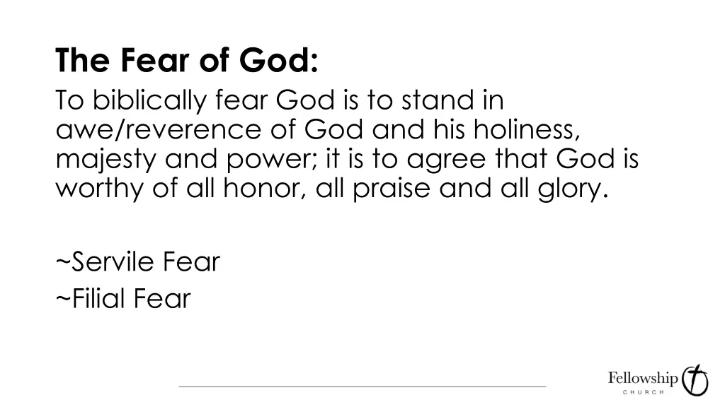 the fear of god to biblically fear 1