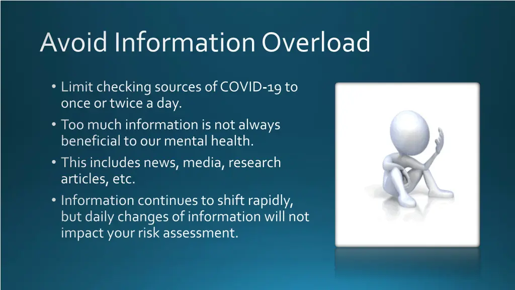 avoid information overload