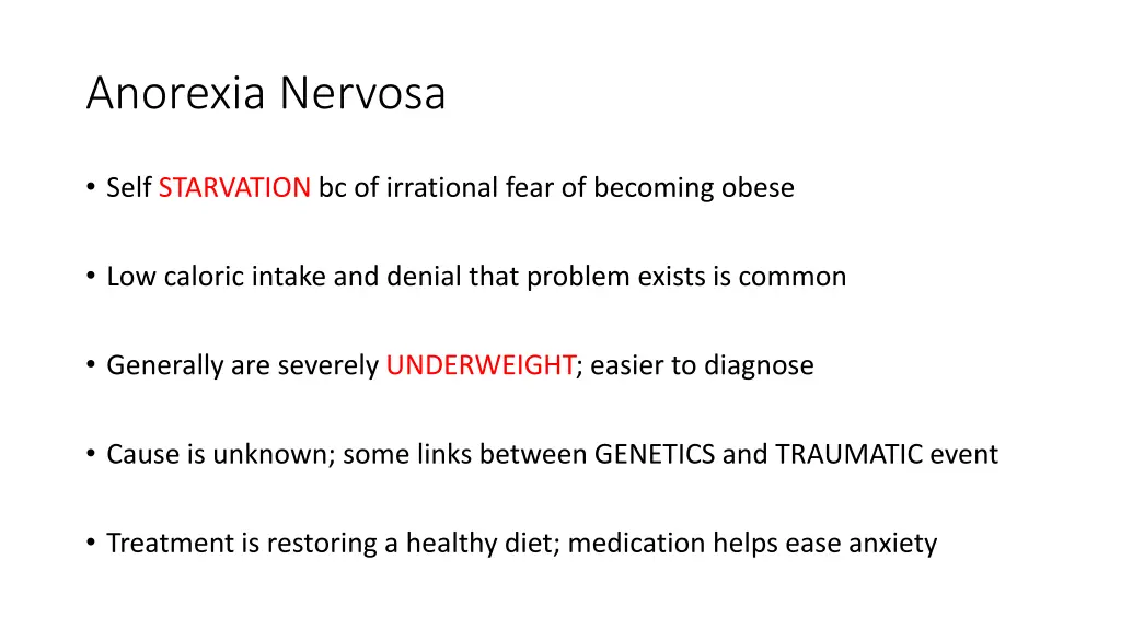 anorexia nervosa