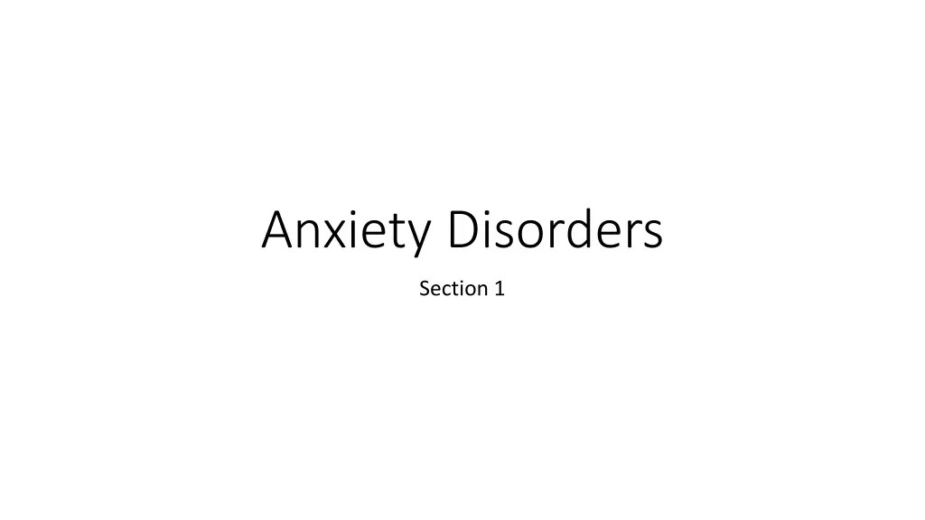 anxiety disorders