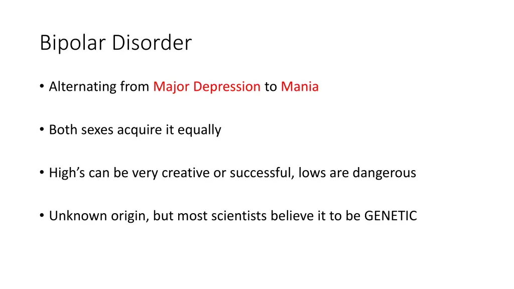 bipolar disorder